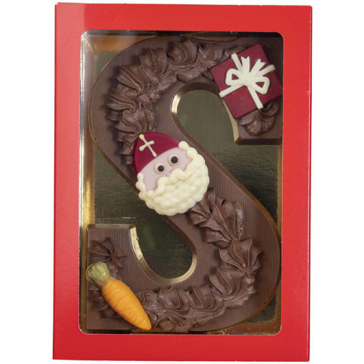Afbeelding van Chocolade letter opgespoten melk
