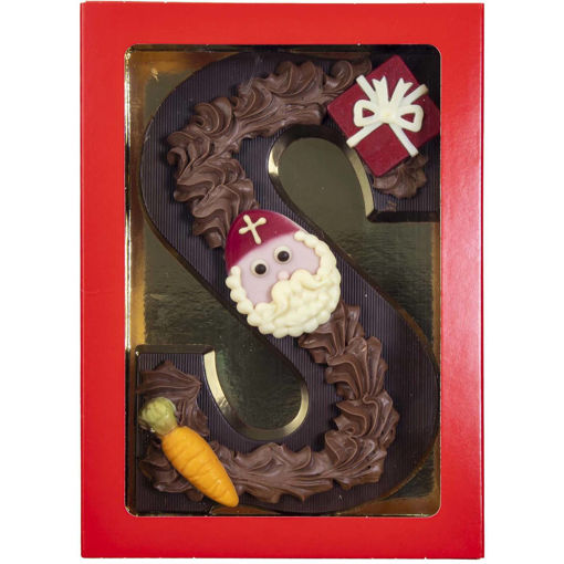 Afbeelding van Chocolade letter opgespoten puur